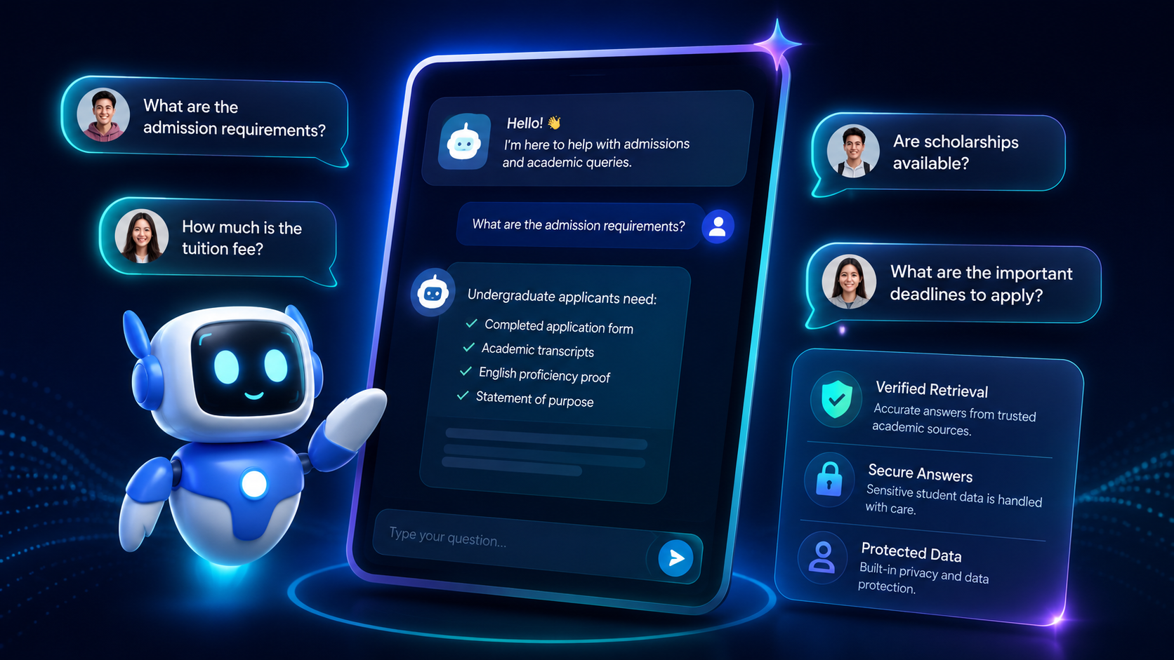 AMI Chatbot interactive AI assistant for PTIT