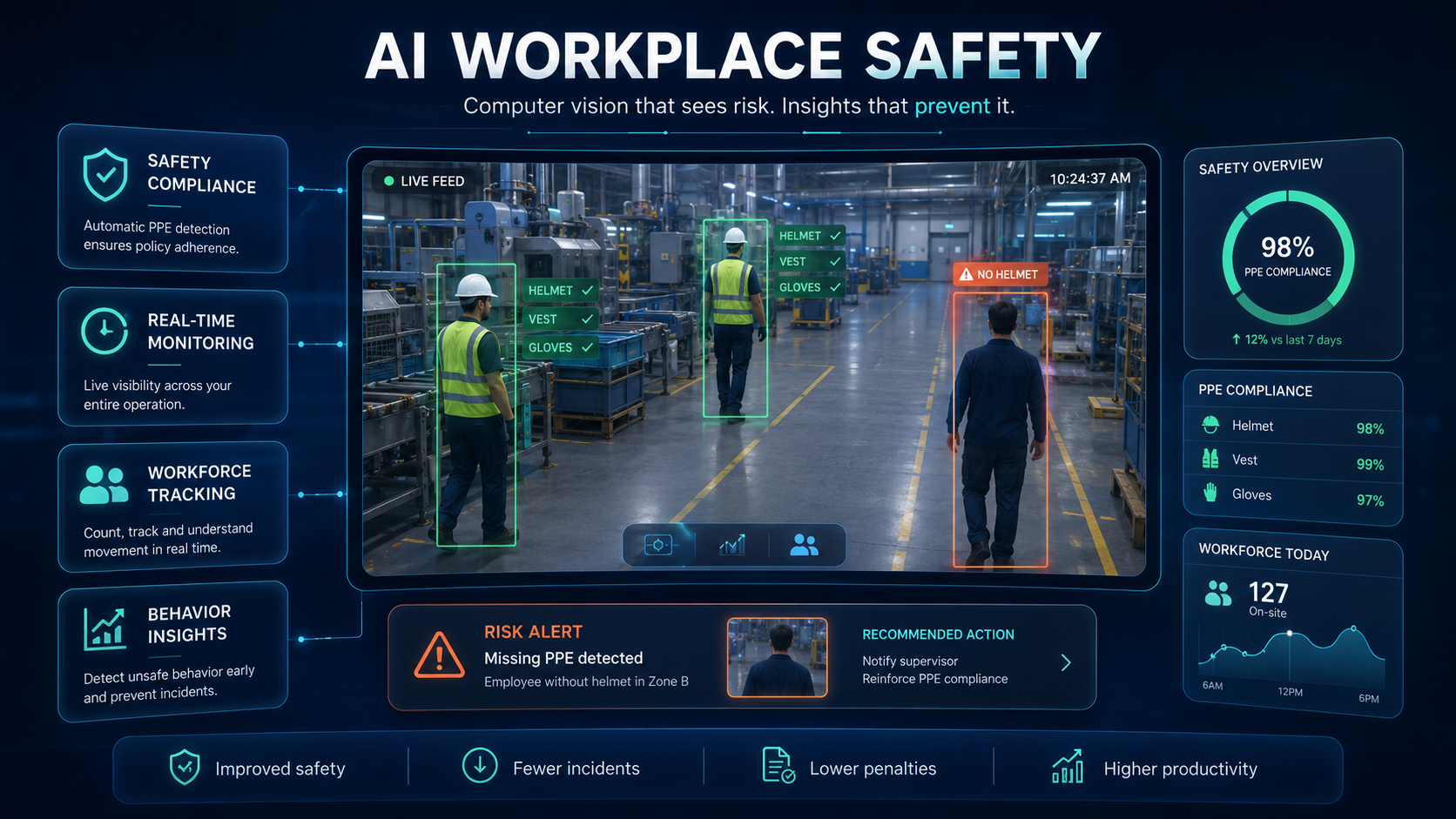 Computer vision for workplace safety