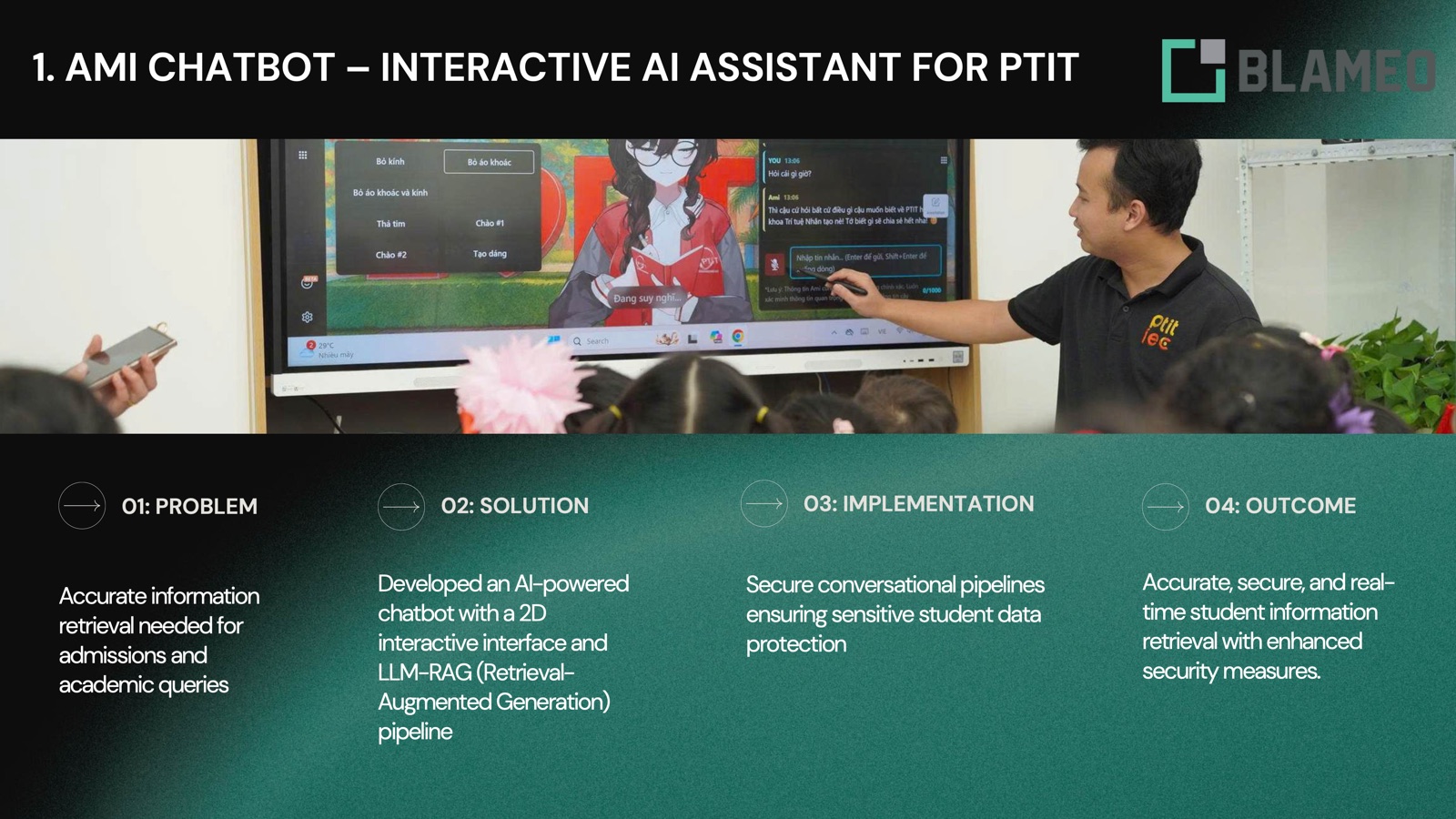 AMI Chatbot interactive AI assistant for PTIT