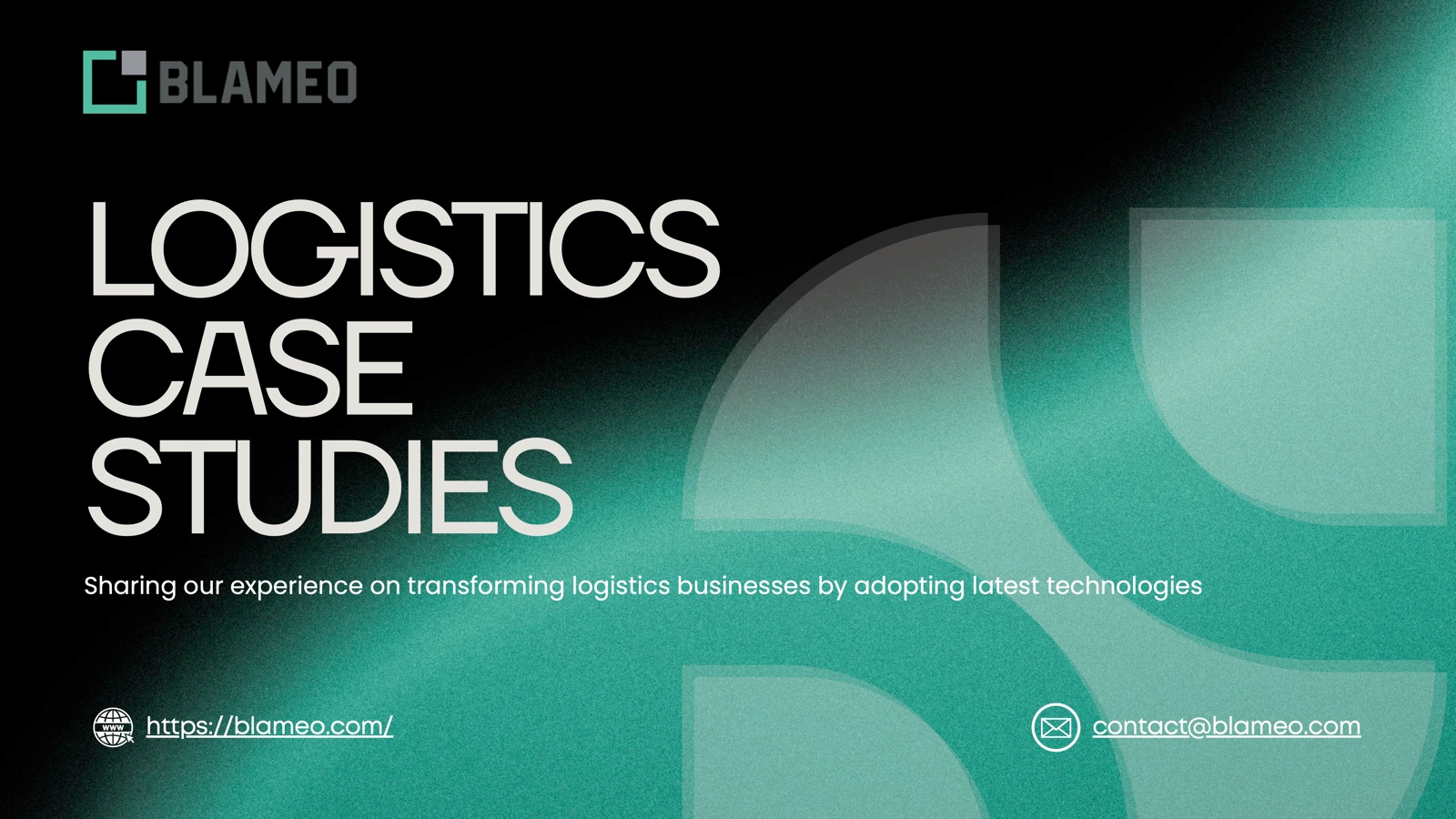 Blameo Logistics case studies